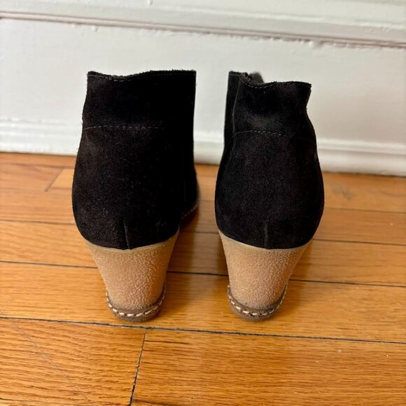 J. Crew MacAlister Suede Wedge Boots Black 9 - Picture 5 of 7